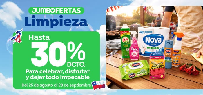 Especial - Todas las ofertas del especial limpieza hasta 30% dcto - Para celebrar, disfrutar y dejar todo impecable - 25-08-yyyy al 28-09-yyyy