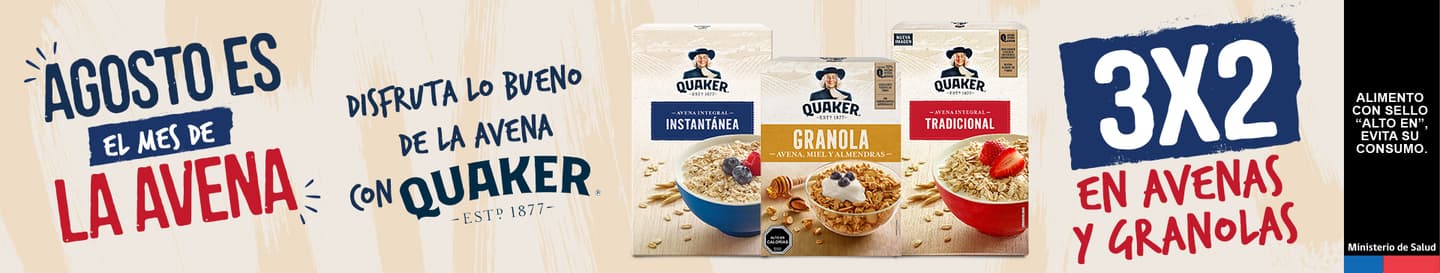 Landing proveedor - Pepscio - Quaker: Mes de la Avena - 04-08-2026 al 31-08-2026