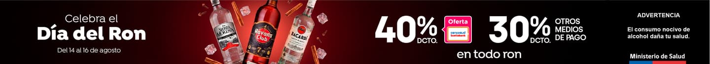 Especial - Todo el Ron 40% TC 30% TMP - 14-08-2026 al 16-08-2026