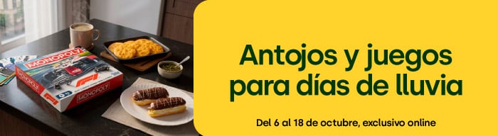 Especial - " ANTOJOS Y JUEGOS PARA DIAS DE LLUVIA" - 06-10-yyyy al 18-10-yyyy