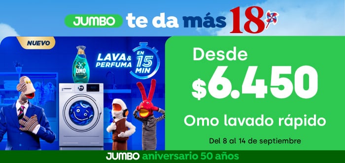 Banner ppal proveedor - UNILEVER - Omo Lavado Rapido desde $6.450 - 08-09-2026 al 14-09-2026